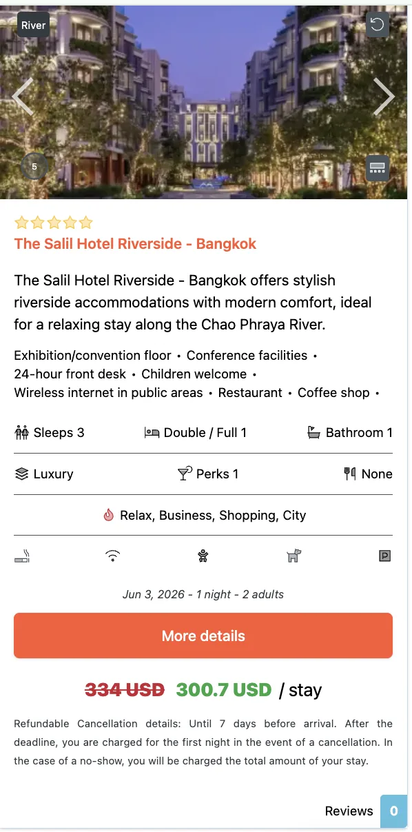 Traveliko upgrades & credits offer card